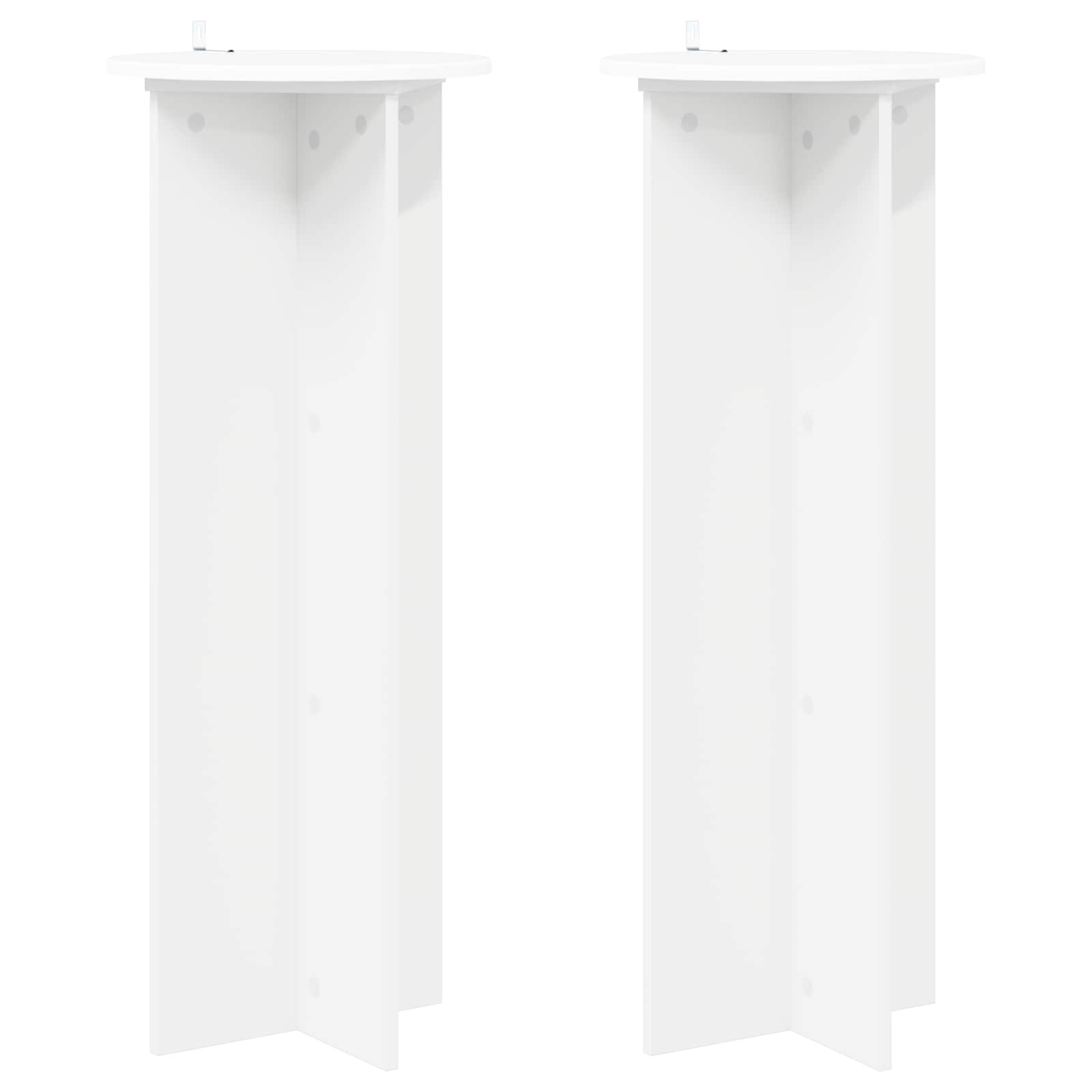 2x Stojak na Rośliny 100 cm Biały Ø40 cm do Salonu