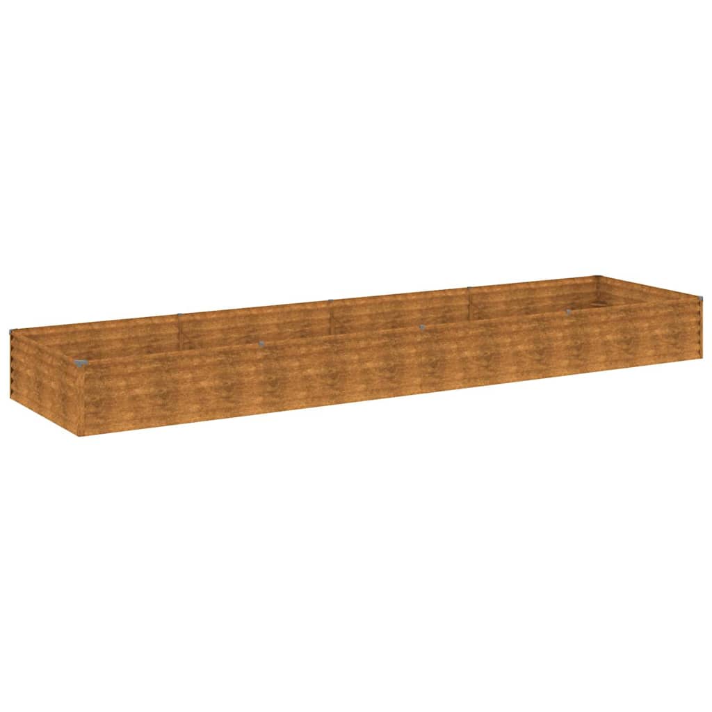 Podwyższona Donica Ogrodowa Corten 387x100x36 cm Rdzawa na Taras na Balkon