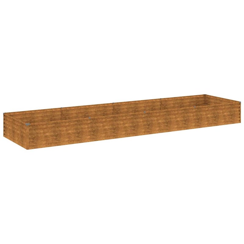 Podwyższona Donica Ogrodowa Corten 387x100x36 cm Rdzawa na Taras na Balkon
