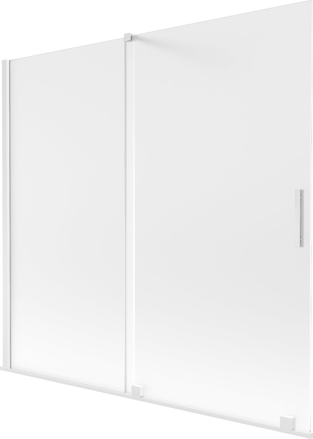 Mexen Velar parawan nawannowy 2-skrzydłowy rozsuwany 170 x 150 cm, szron, biały - 896-170-000-31-20
