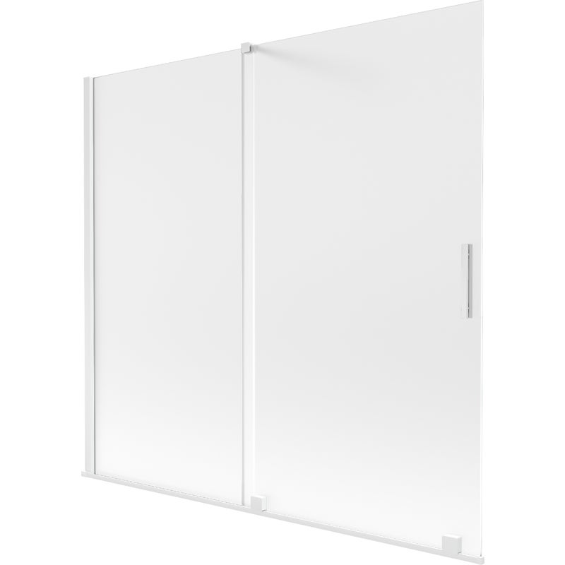 Mexen Velar parawan nawannowy 2-skrzydłowy rozsuwany 170 x 150 cm, szron, biały - 896-170-000-31-20