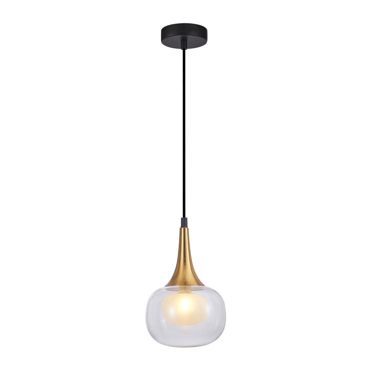 Lampa wisząca KONILA mosiężno-przezroczysty 1xG9x10W szkło wym:105x16x16cm IP20 Italux