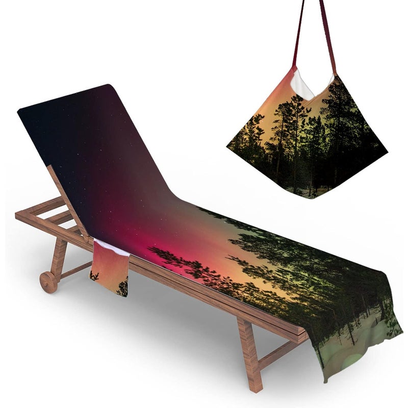 Pokrowiec na leżak plażowy 3D 75x210 cm, pokrowiec na ręcznik na leżak z kieszenią, pokrowiec na ręcznik z mikrofibry na leżak