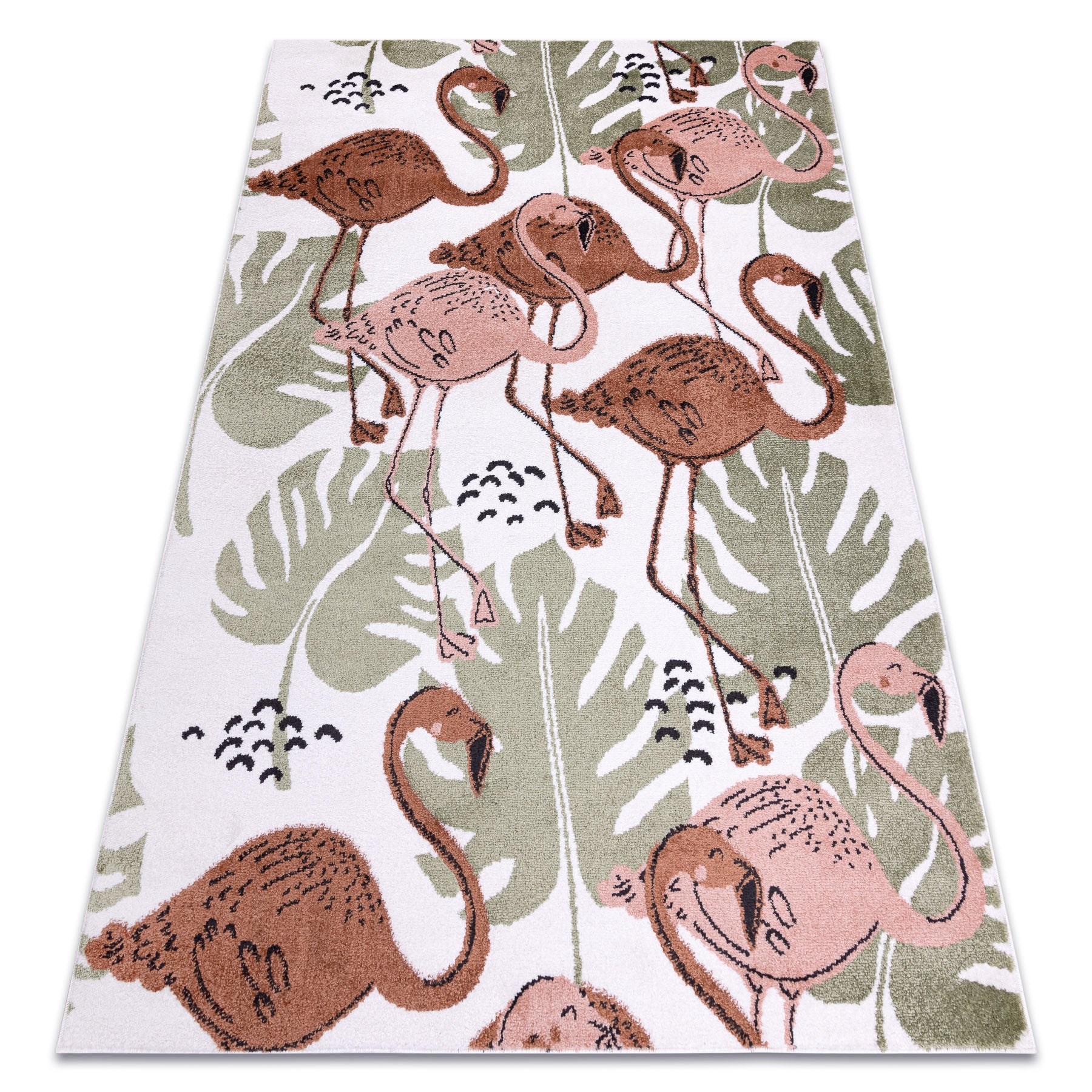 Dywan FUN Flami dla dzieci, flamingi krem 180x270 cm