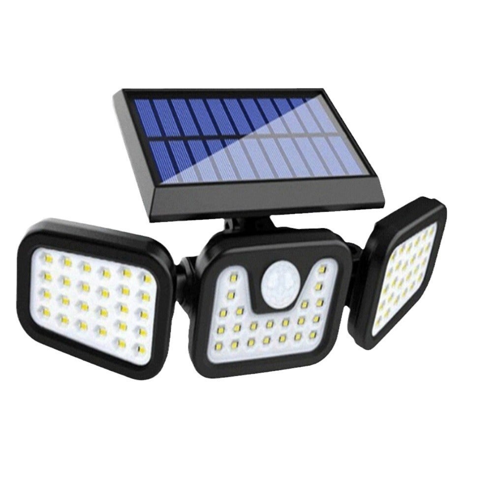 Zewnętrzne lampy solarne, 3000LM, superjasny czujnik ruchu, wodoszczelne, szerokokątne lampy ścienne zasilane energią słoneczną IP65 6500K
