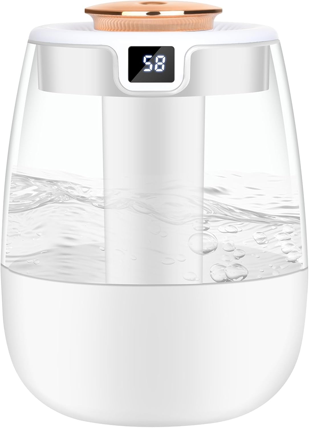 Nawilżacz powietrza, nawilżacz powietrza do sypialni o pojemności 2,2 l z wyświetlaczem, ultracichy (20 dB), 20 godzin pracy na baterii, miniaturowy