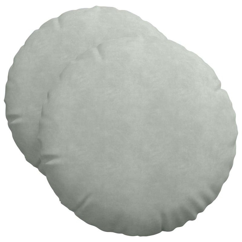 Poduszki na siedziska 2 pcs Jasnoszary Ø50 x 19 cm Aksamit