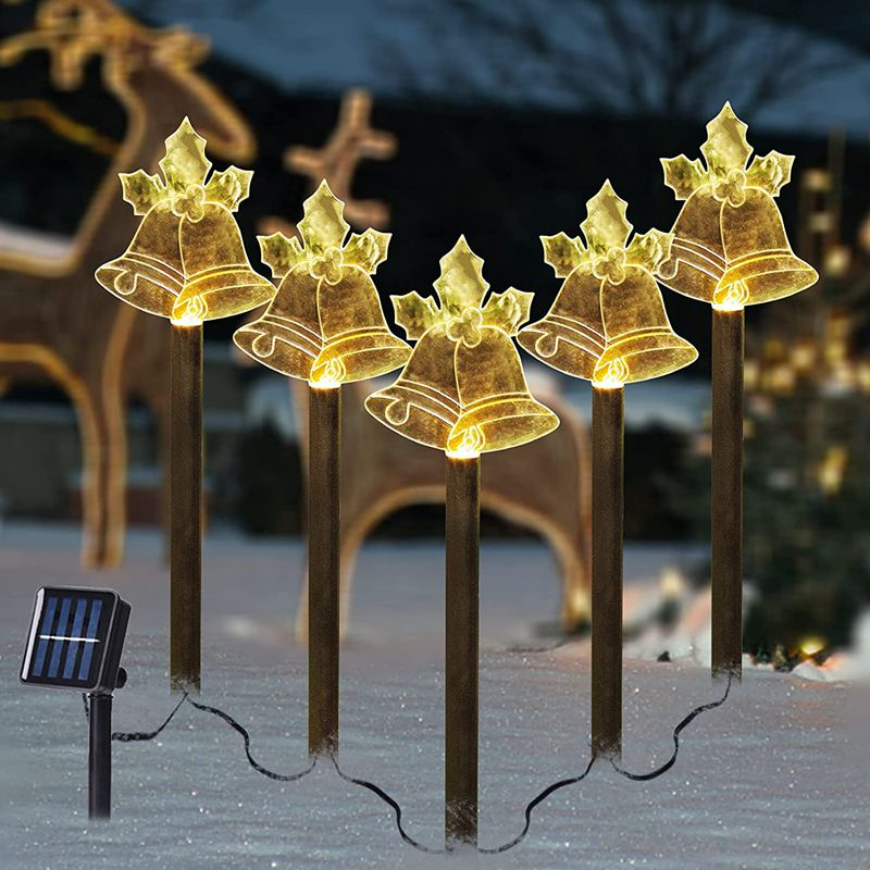 Ozdoby świąteczne, solarne lampki choinkowe na paliku, zewnętrzne lampki świąteczne do dekoracji trawnika, patio, ogrodu i podwórza