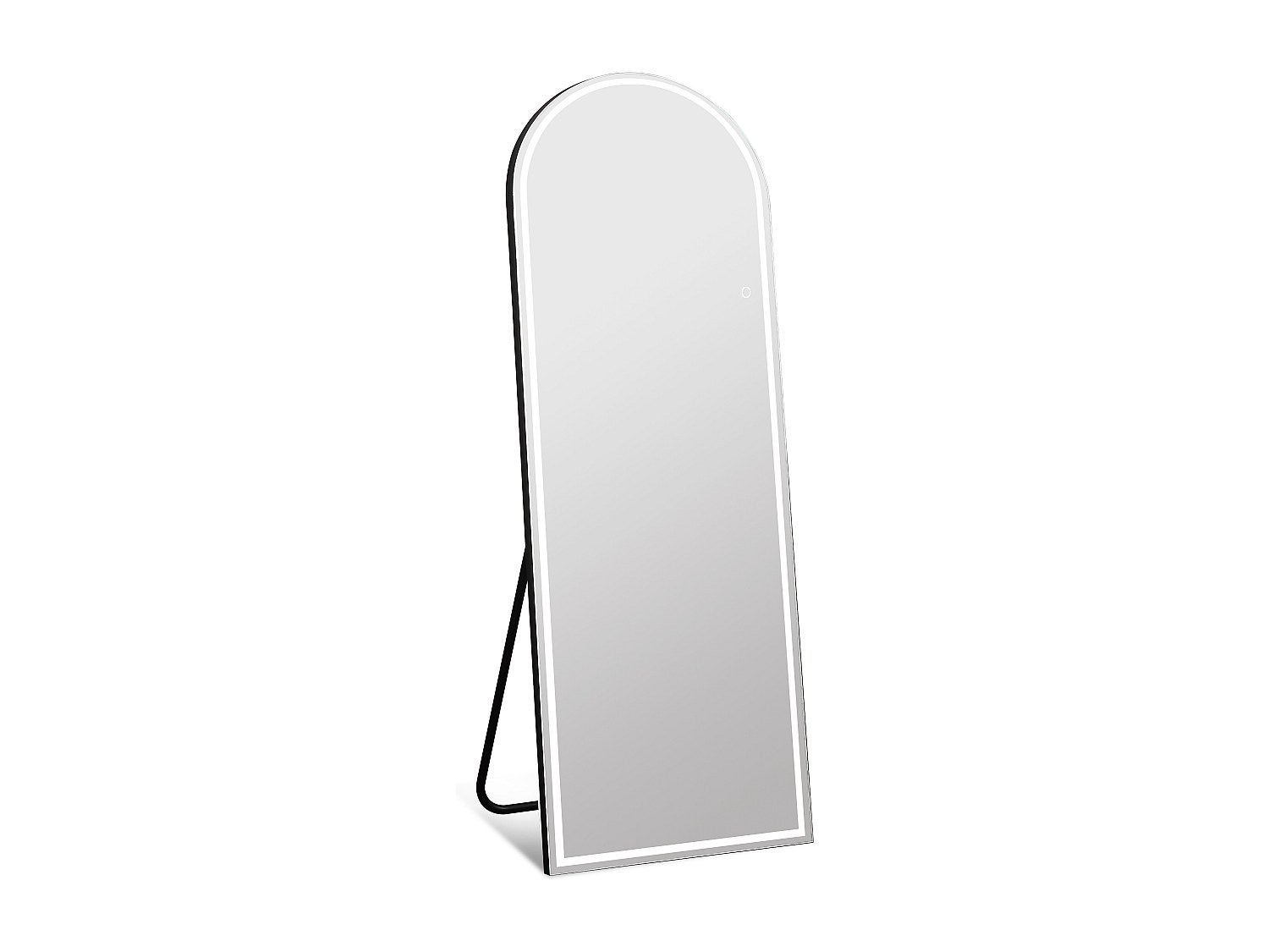 Lustro łukowe stojące z diodami LED - dł. 60 x wys.150 cm - Czarne - DAELYA