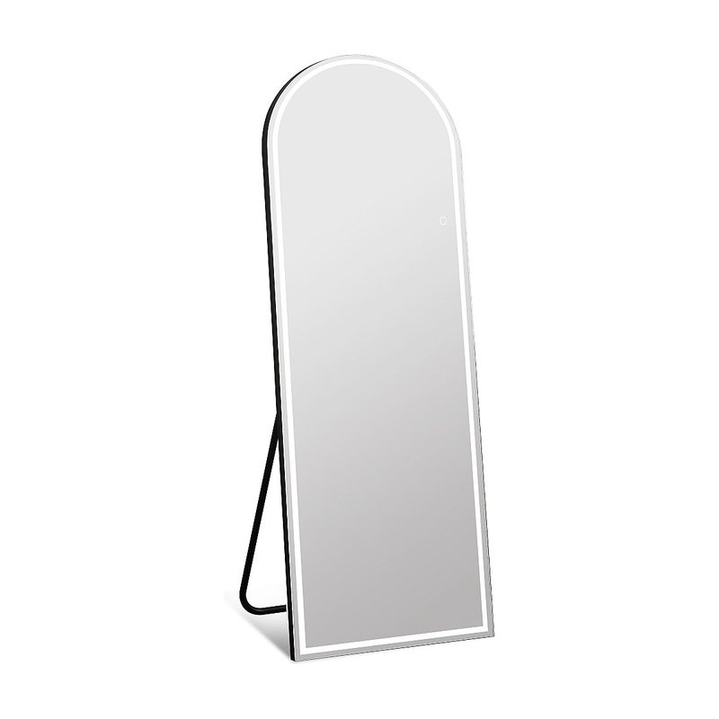 Lustro łukowe stojące z diodami LED - dł. 60 x wys.150 cm - Czarne - DAELYA
