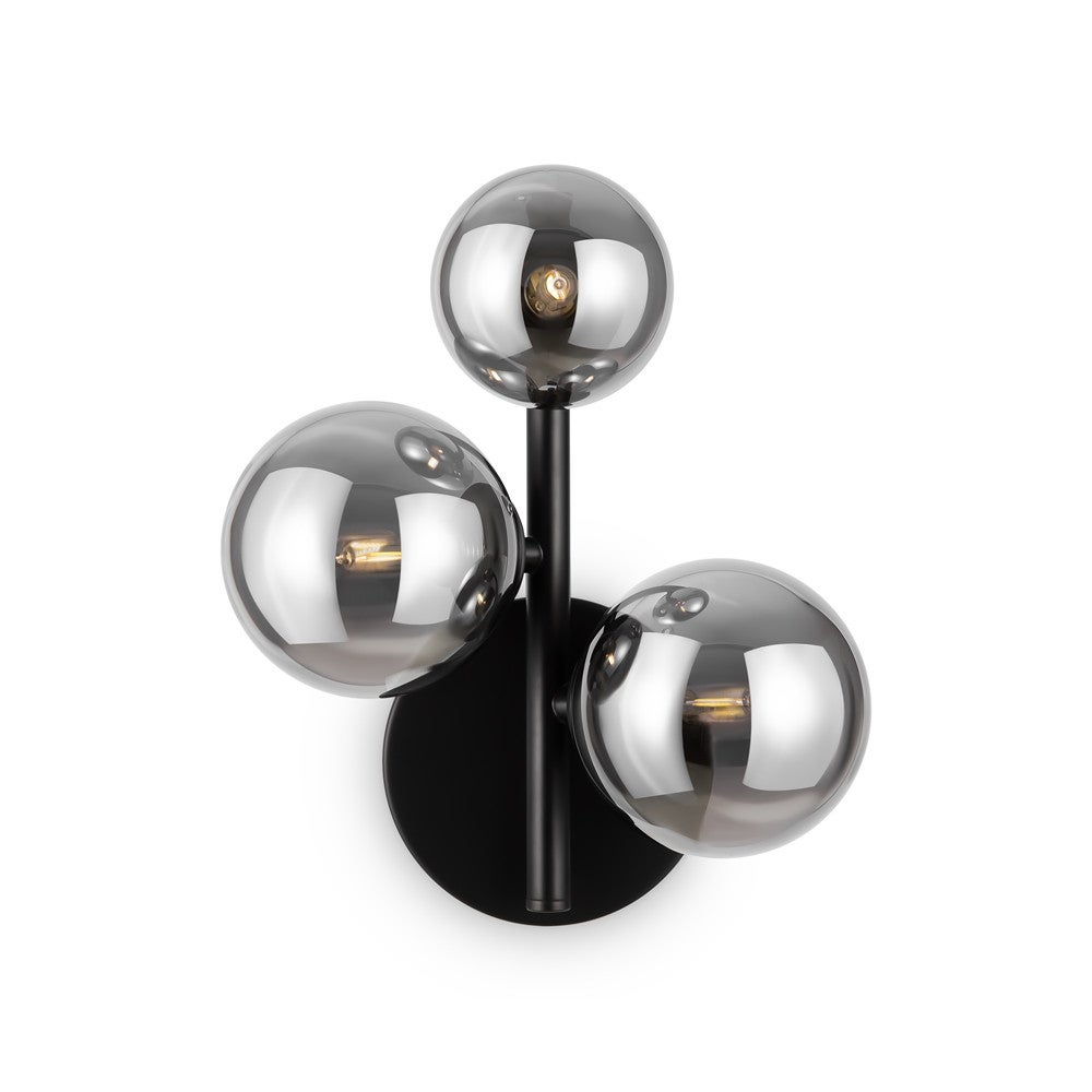 Lampa ścienna czarna, szklane kule Dallas Maytoni MOD545WL-03B