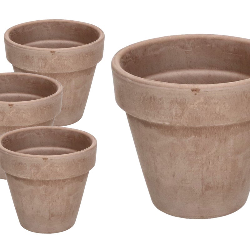 4x doniczka gliniana 11 donica ceramiczna terakota - KOTARBAU