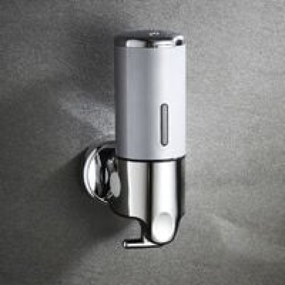1 x 500 ml ścienny dozownik mydła, pojedynczy dozownik mydła do rąk, dozownik szamponu w płynie pod prysznic do kuchni