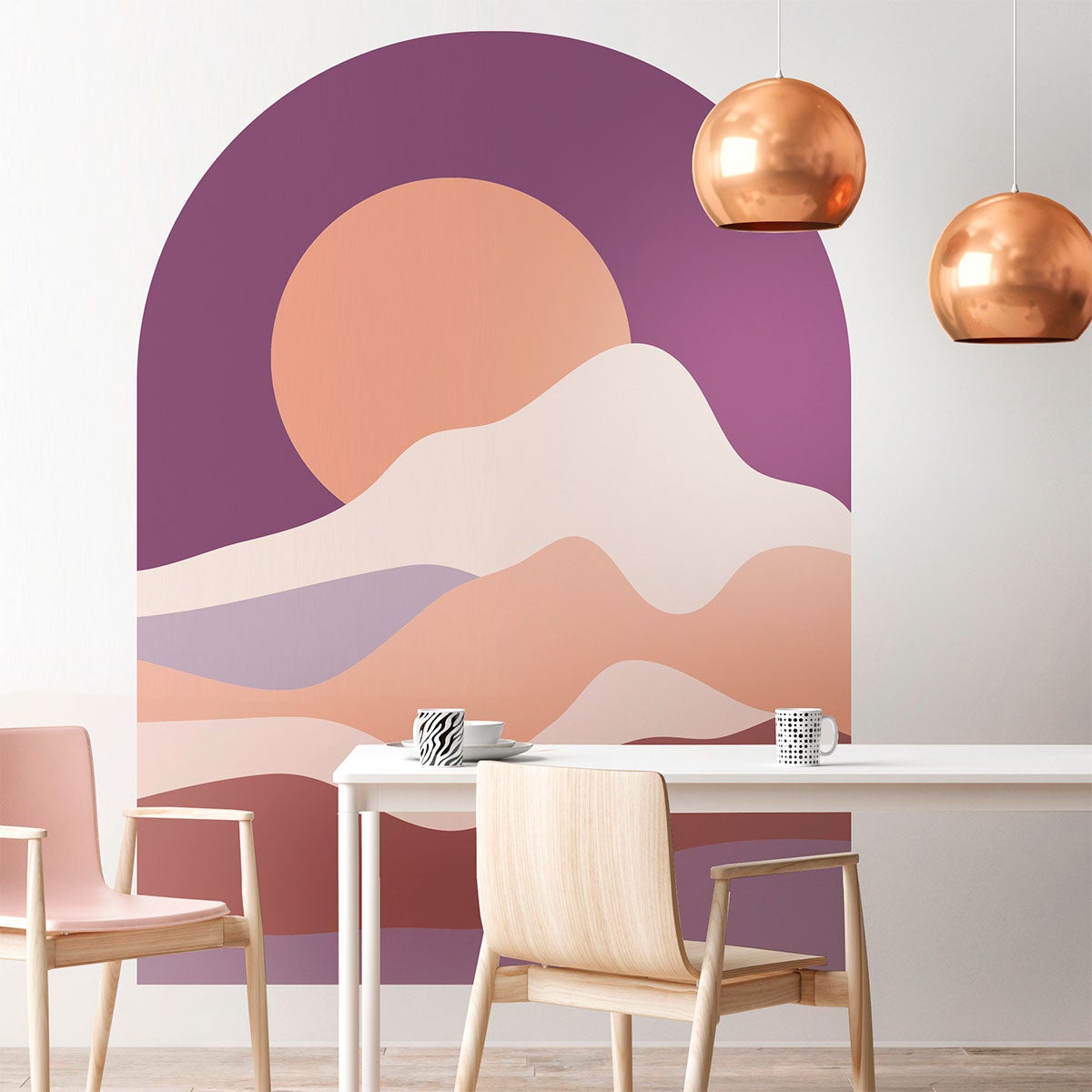 Tapeta włókninowa z wklejonymi, dużymi muralami - ARK AT FAIRY TWILIGHT - 160x120cm