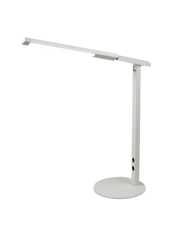 Ideal - Lampa stołowa Fabas Luce biała - Zintegrowana dioda LED 10 W z możliwością przyciemniania dotykowego CCT (3000 K, 4000 K, 5000 K, 6000 K)