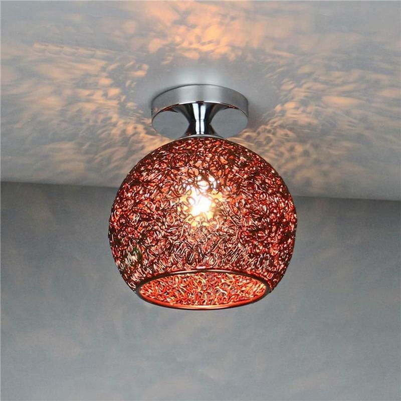 Nowoczesna brązowa lampa wisząca z aluminium, idealna do sypialni, salonu i przedpokoju (żarówka nie jest dołączona).