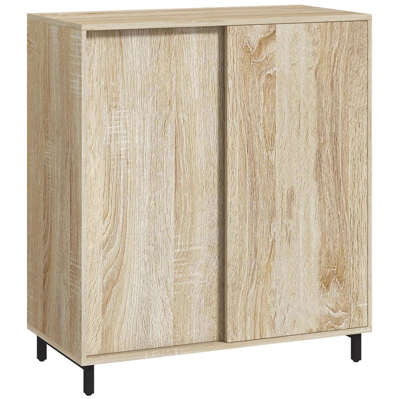 4-poziomowy stojak na buty z płyty wiórowej i stali z regulowanymi półkami, maks. 12 par, 80 x 40 x 93 cm