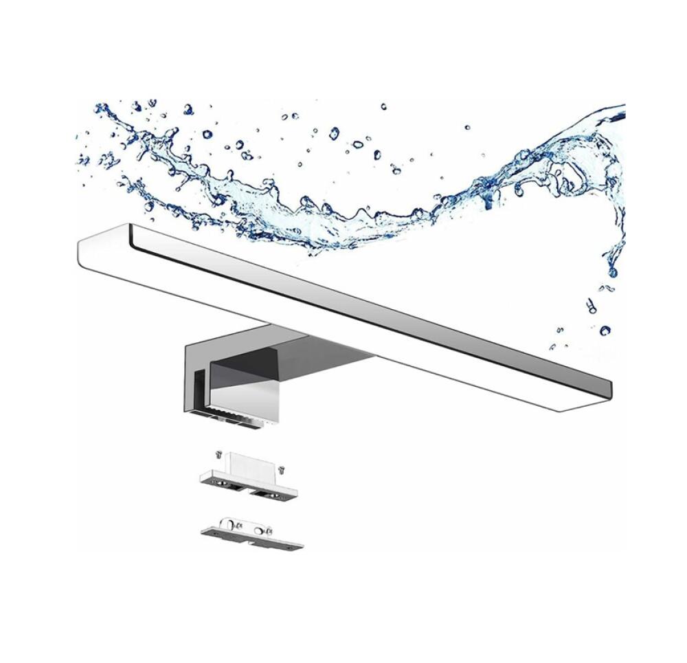 Oświetlenie lustra łazienkowego 6 W 820 lm 30 cm 230 V 4000 K, IP44, wodoodporna, klasa II, stal nierdzewna, oświetlenie lustra LED 3 w 1, bez migotan