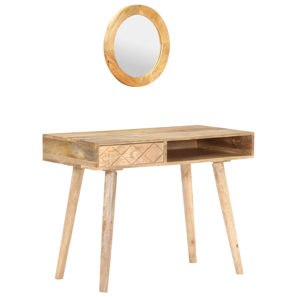 vidaXL Toaletka, 100 x 50 x 76 cm, lite drewno mango