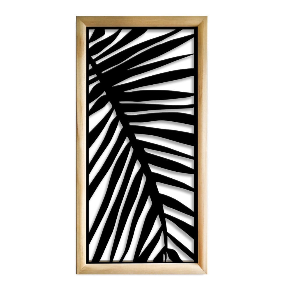PALMA - Prostokątne moduły dekoracyjne z drewna i PVC - Rozmiar 47x94 cm - Grubość 47 mm - Kolor wewnętrzny CZARNY