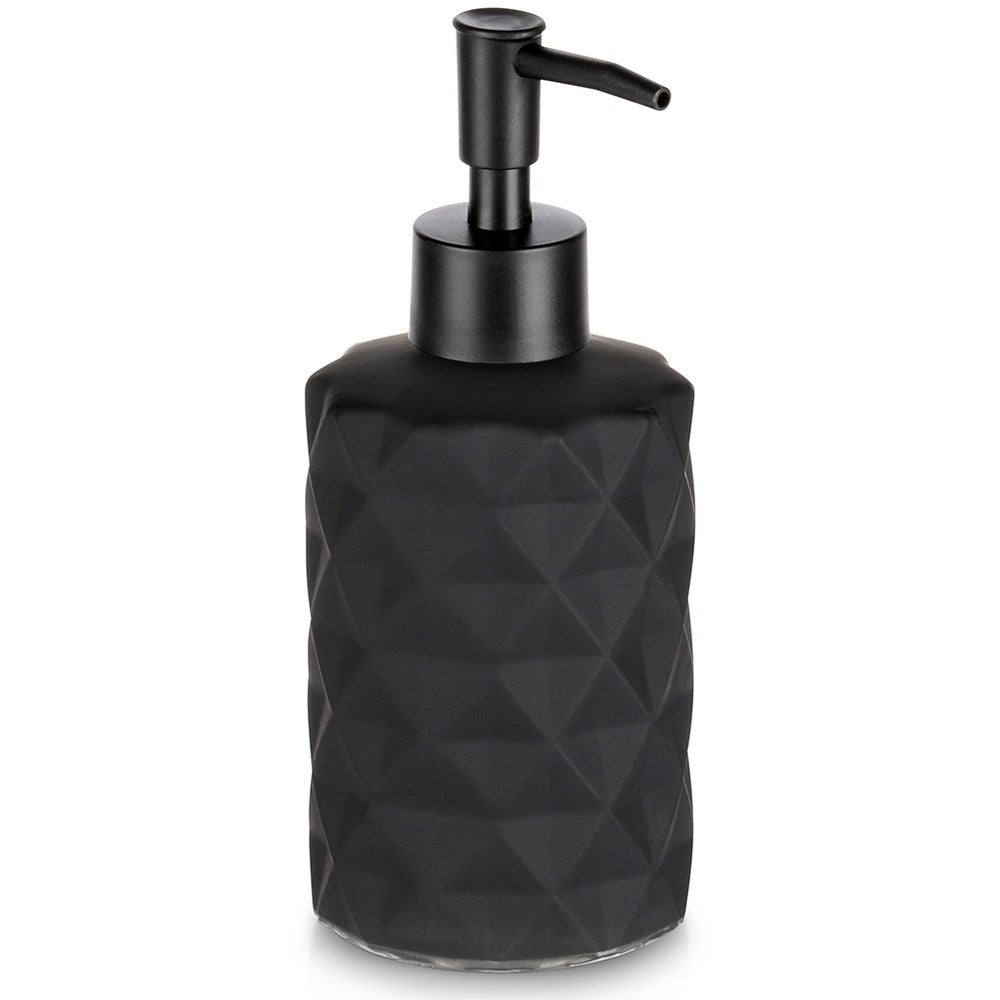Dozownik do mydła szklany czarny 330 ml