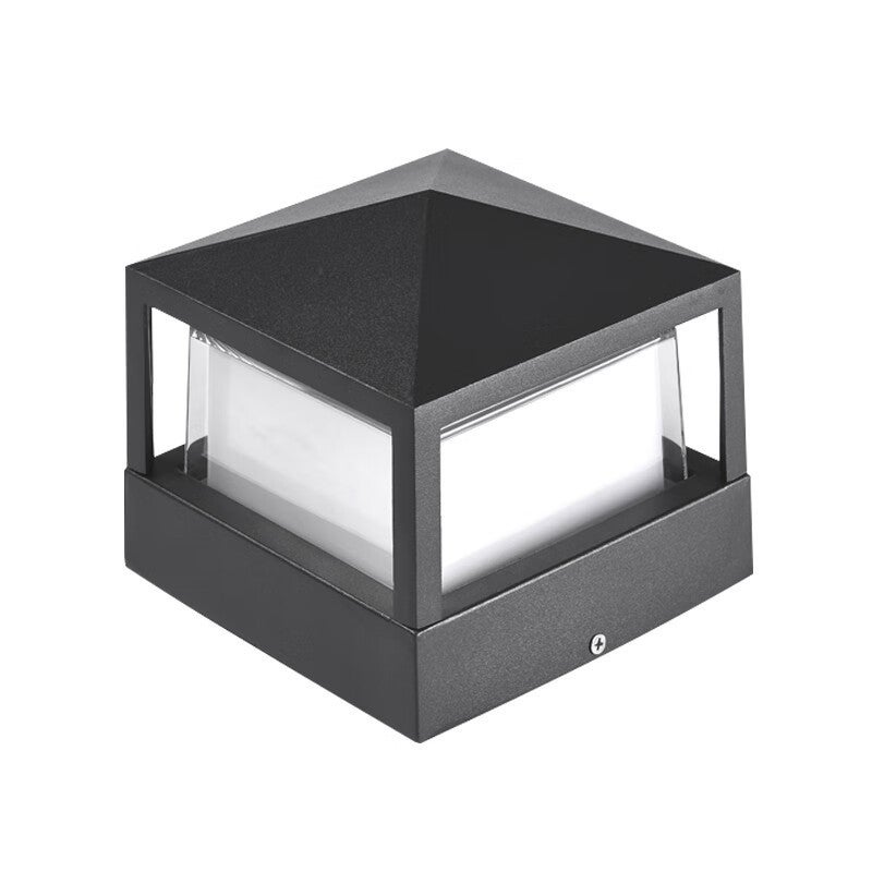 Wodoodporna lampa ogrodowa podłogowa, aluminiowa, 12 W, (16 x 16 x 13,5 cm), ciepłe światło.
