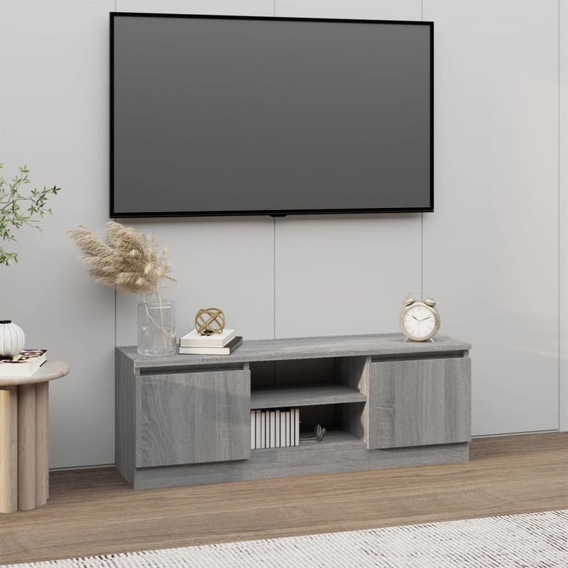 Szafka pod TV, z drzwiczkami, szary dąb sonoma, 102x30x36 cm vidaXL