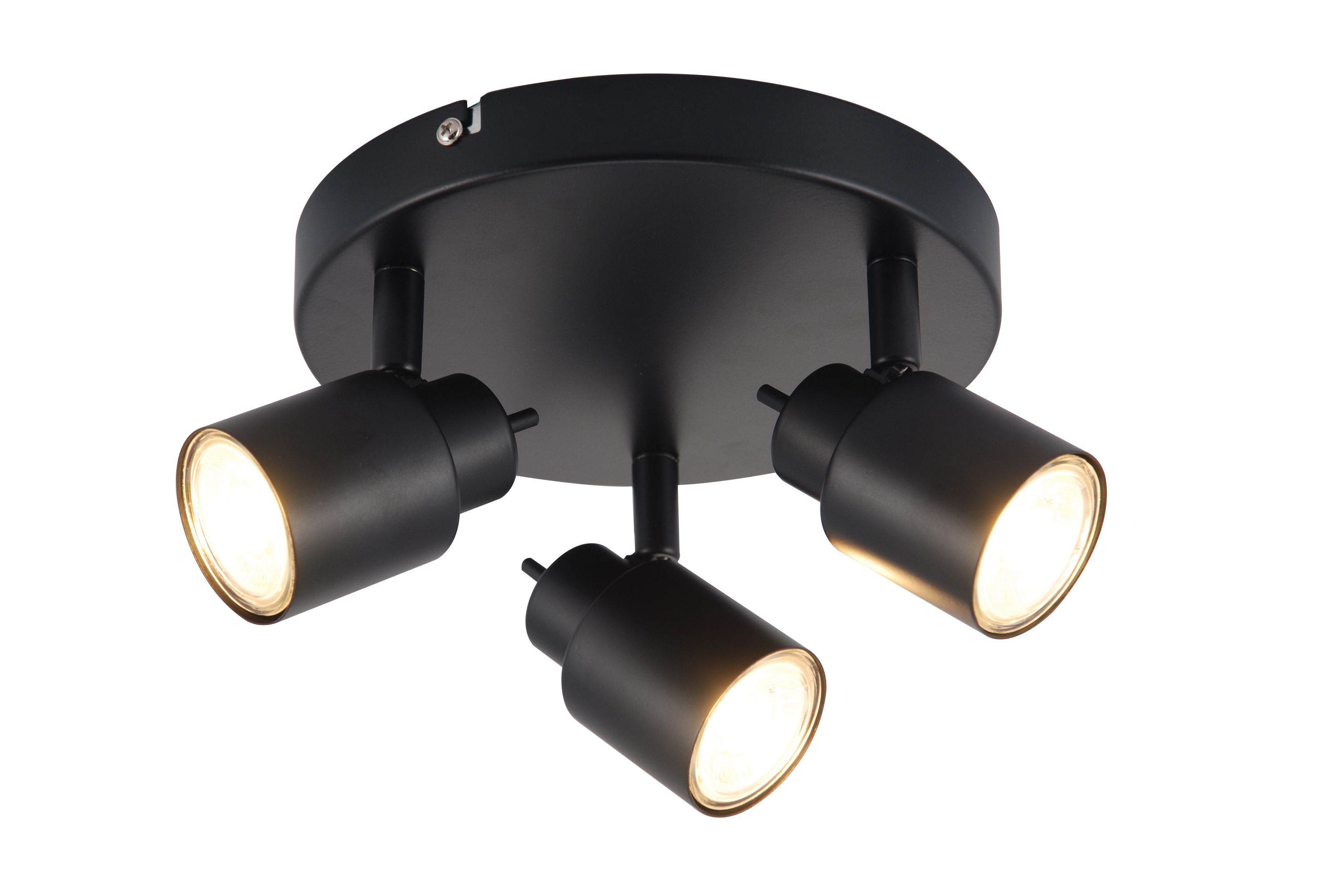 Brilliant Andres 3-płomienny reflektor LED, czarny matowy, metalowy, 3x QPAR51, GU10, 10 W, w tym reflektor LED (strumień świetlny: 345 lm, barwa świa