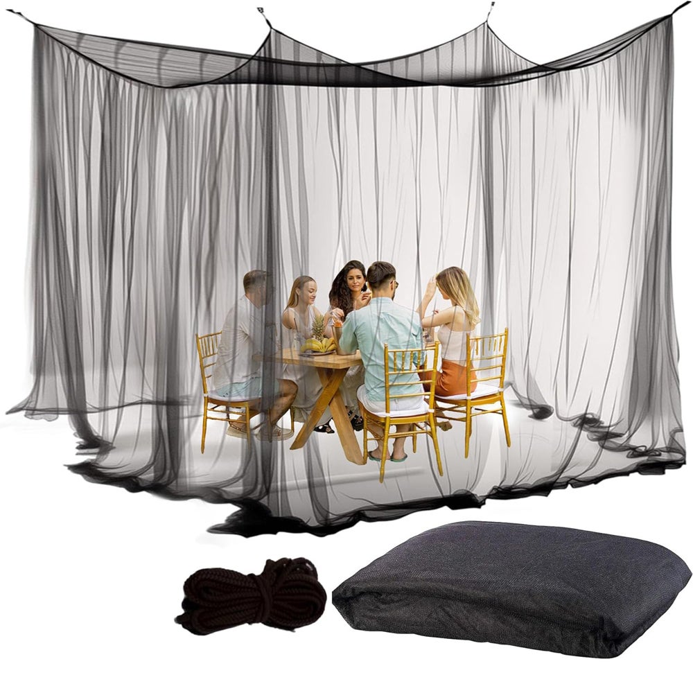 Moskitiera zewnętrzna, 300 x 300 x 250 cm, ochrona przed owadami do altany, ogrodu, tarasu, łóżka kempingowego.