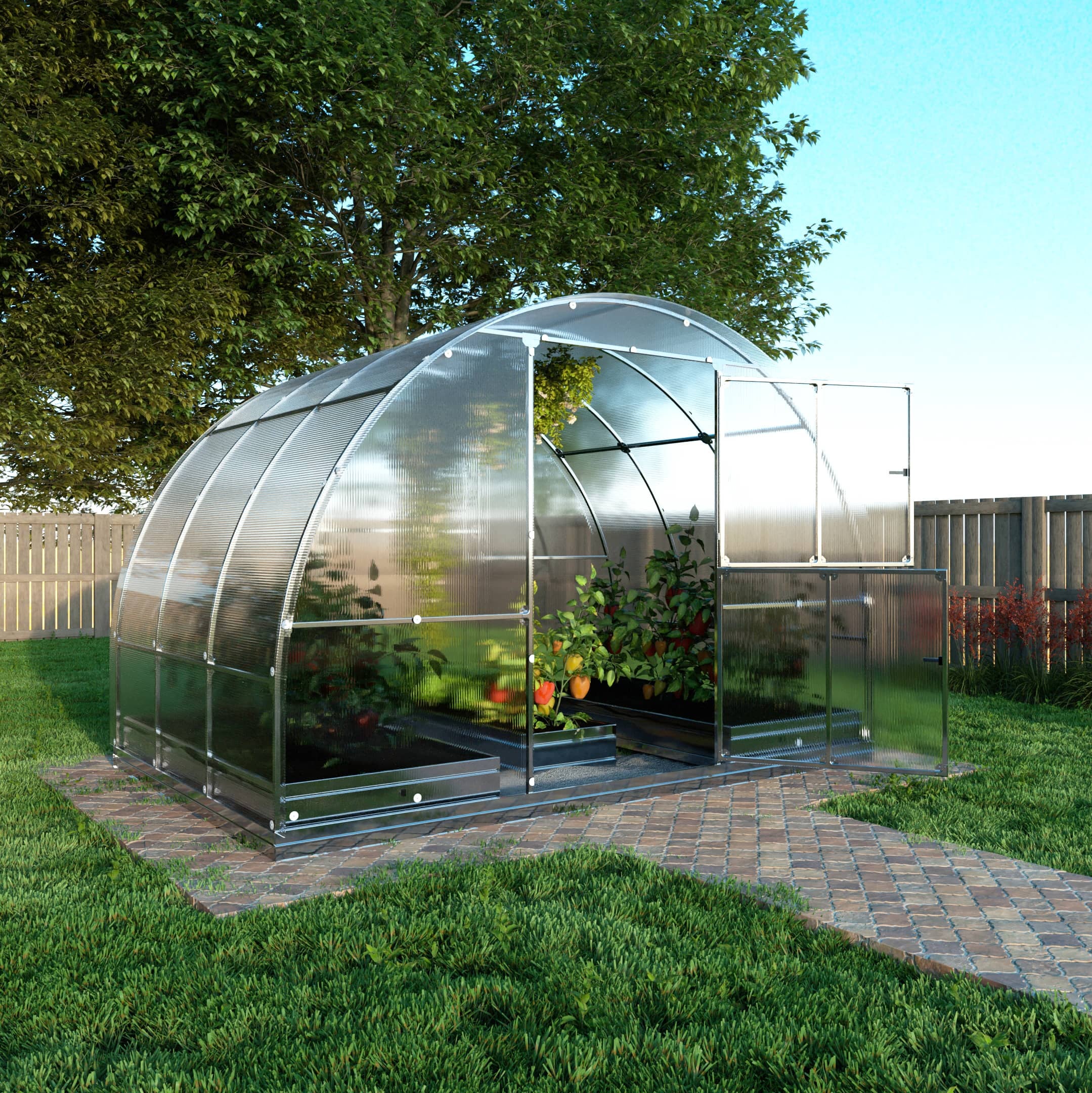 Szklarnia KLASIKA TUBE 3 x 2 m (6 m²), 6 mm z powłoką z poliwęglanu 1szt.