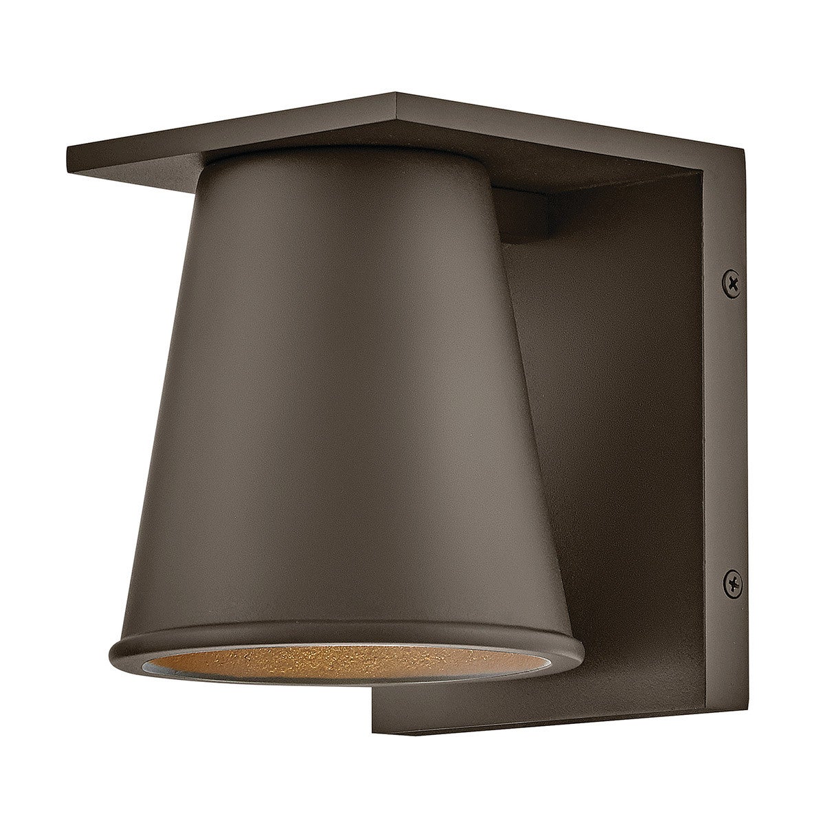 Kinkiet zewnętrzny HANS architektoniczny brąz 1xGU10x8W wym:15,4x12,7x16,1cm IP44 Hinkley