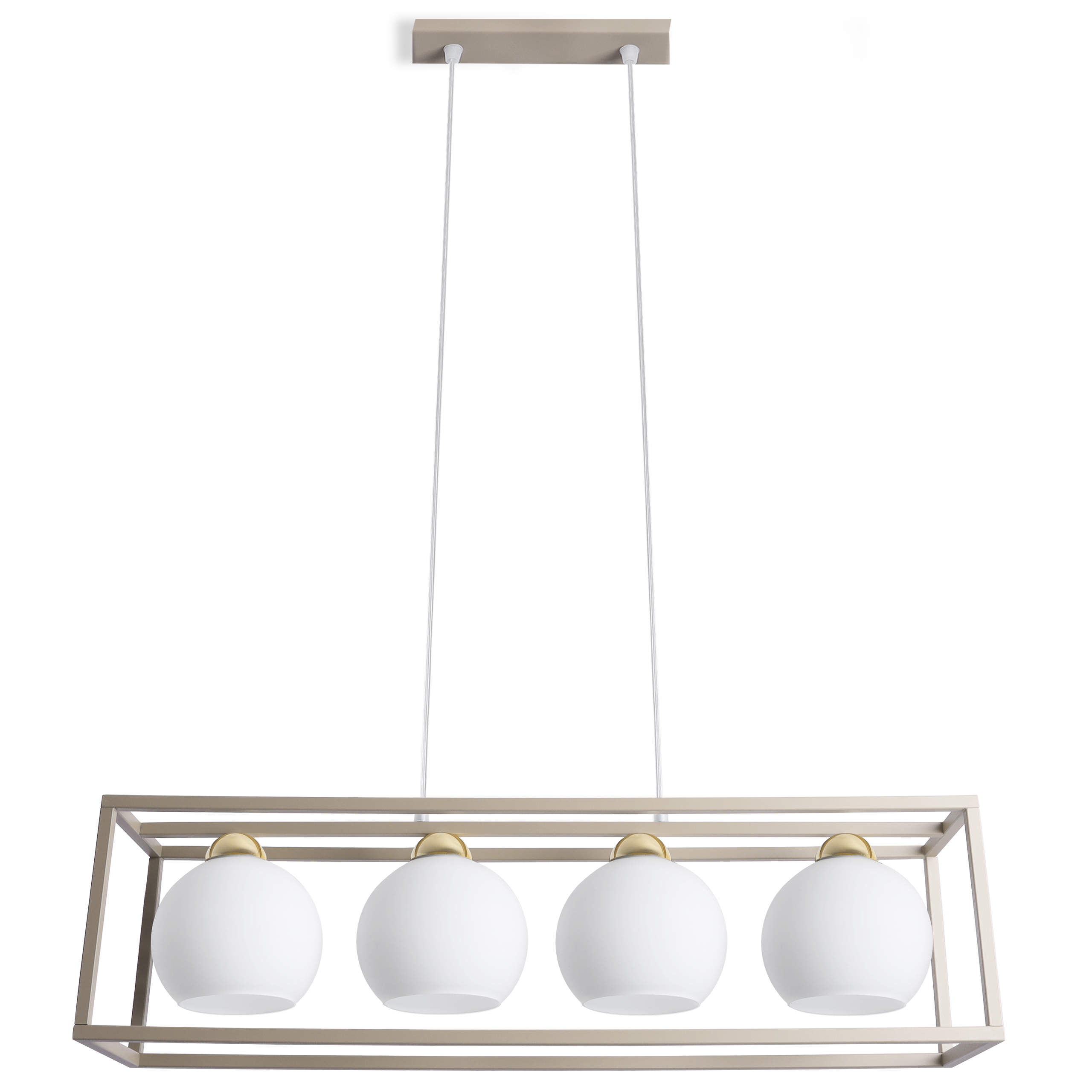 Lampa sufitowa wisząca Light Home LH Eliza Cage 4x E27 kaszmirowy/złoty