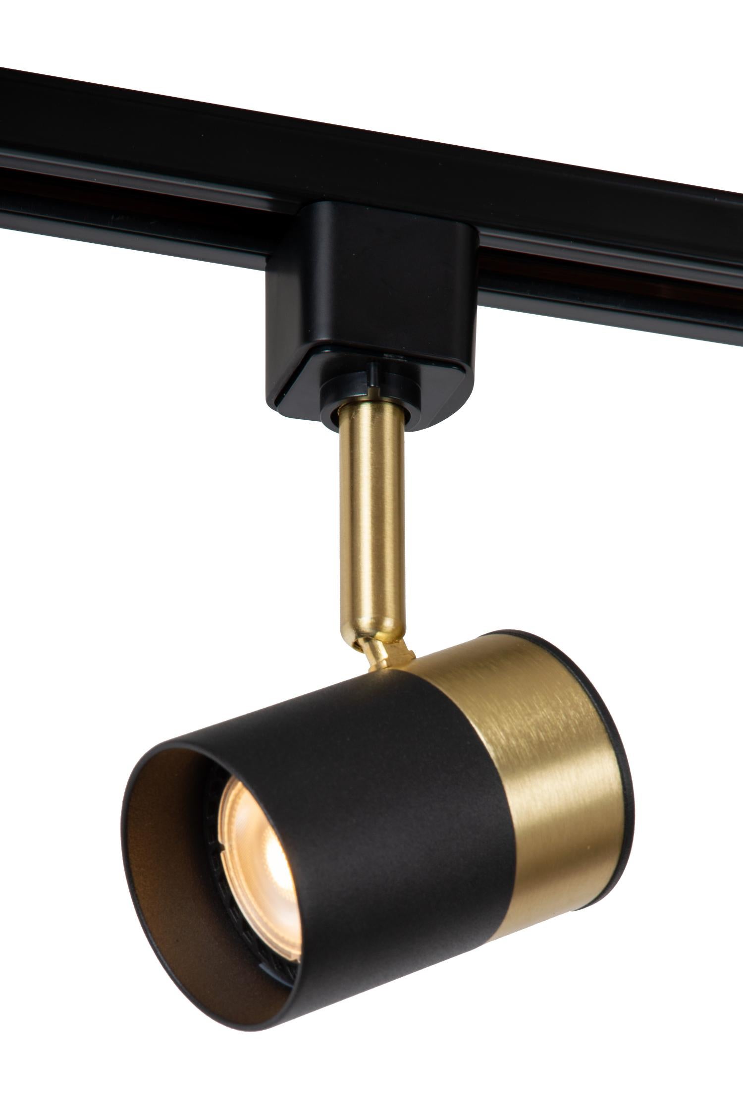 Reflektor sufitowy Spot Track czarno-złoty 1xGU10x5W wym: 12,5 x 5,6 x 5,6 cm IP20 Lucide