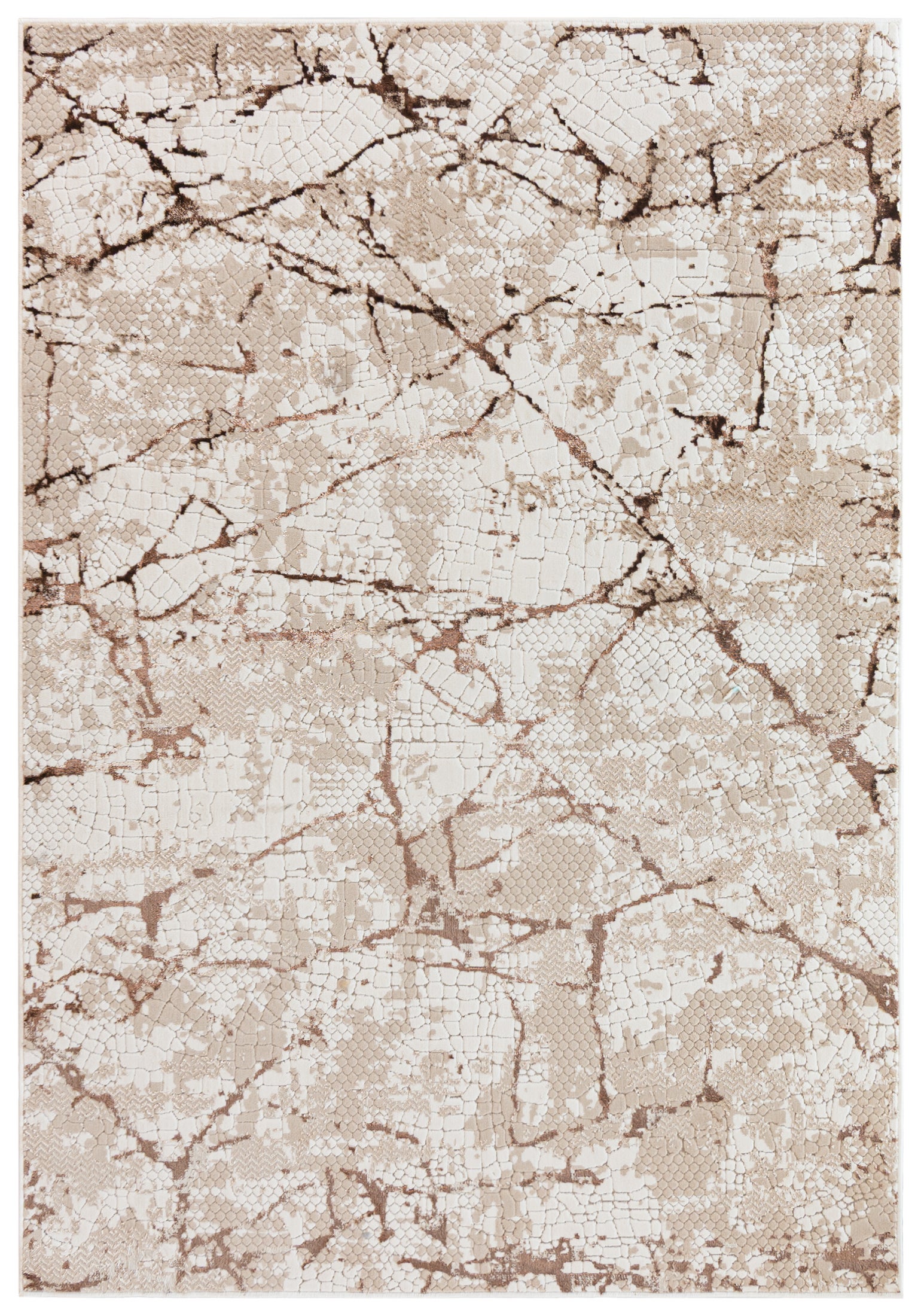 Dywan Nowoczesny Abstrakcyjny Rieti Marrone 160 x 230 cm beżowy, brązowy 1 szt.