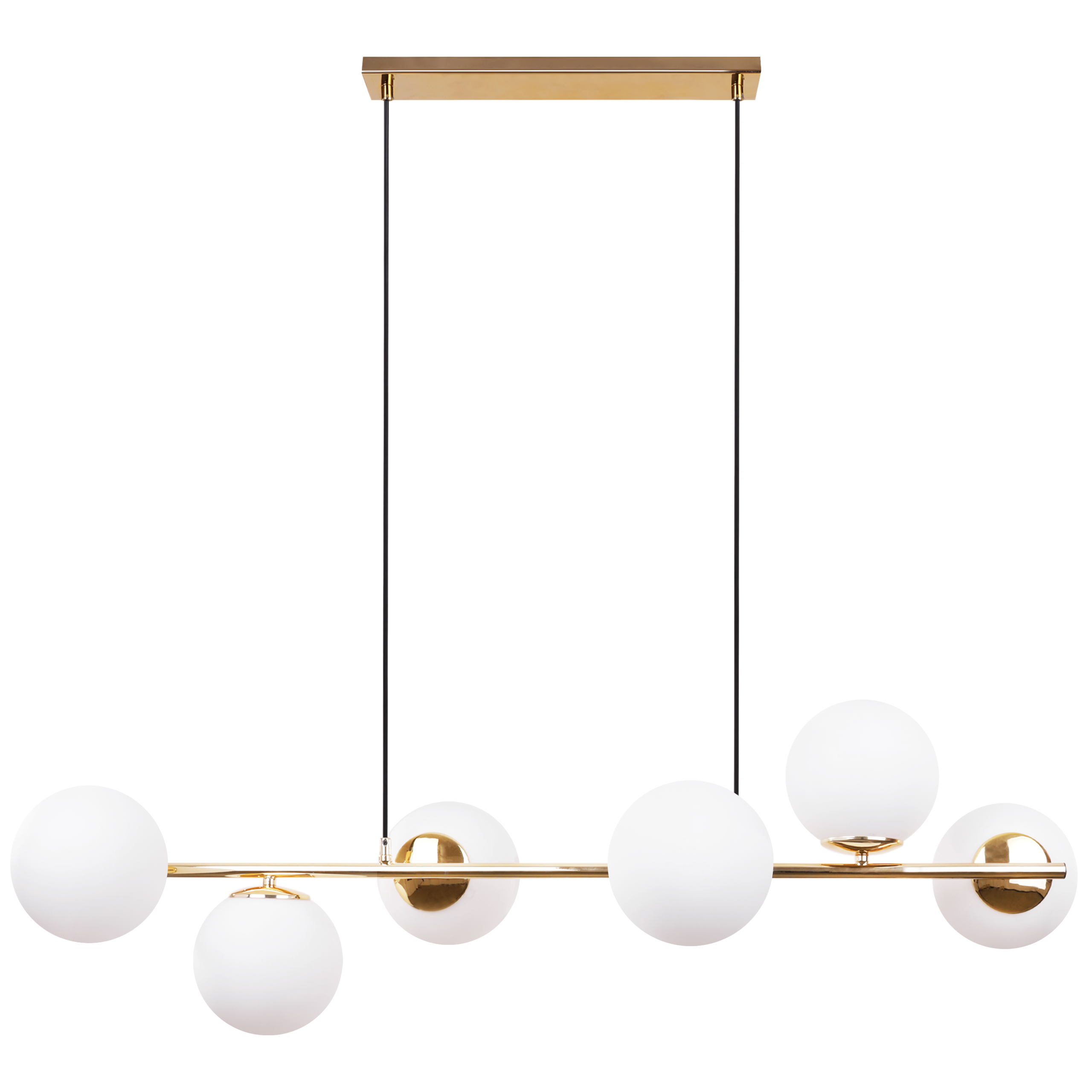 Lampa sufitowa wisząca Light Home LH Siena 8x E14 60W złoty 34cm klosz mleczny