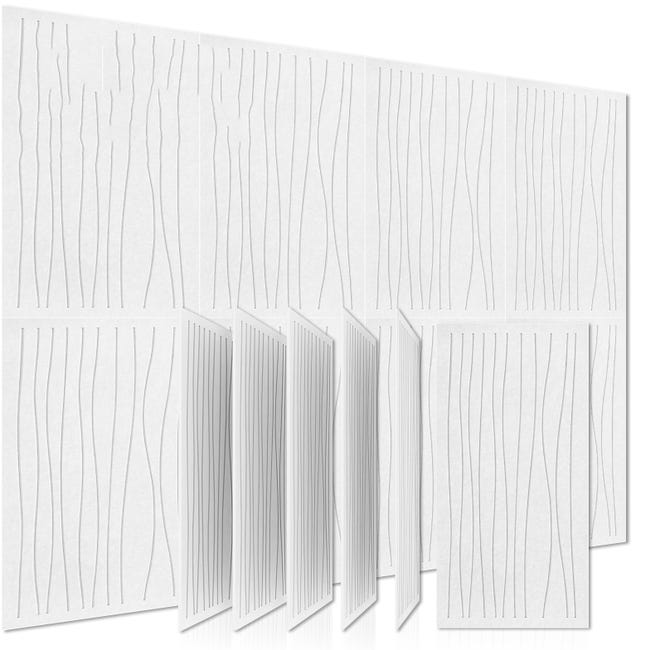 dużych samoprzylepnych paneli dźwiękochłonnych, panele dźwiękochłonne i redukujące hałas, białe, 30*60 cm
