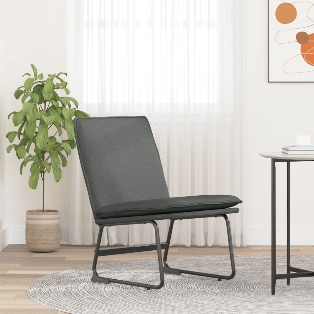 Krzesło wypoczynkowe, ciemnoszare, 52x75x76 cm, obite tkaniną vidaXL