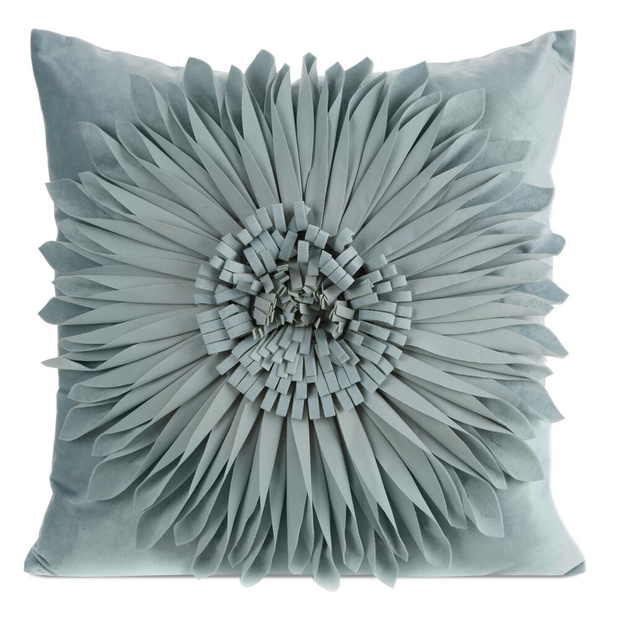 Poszewka dekoracyjna FLORES Eurofirany miętowa kwiat 3D 45x45 cm 1 szt.