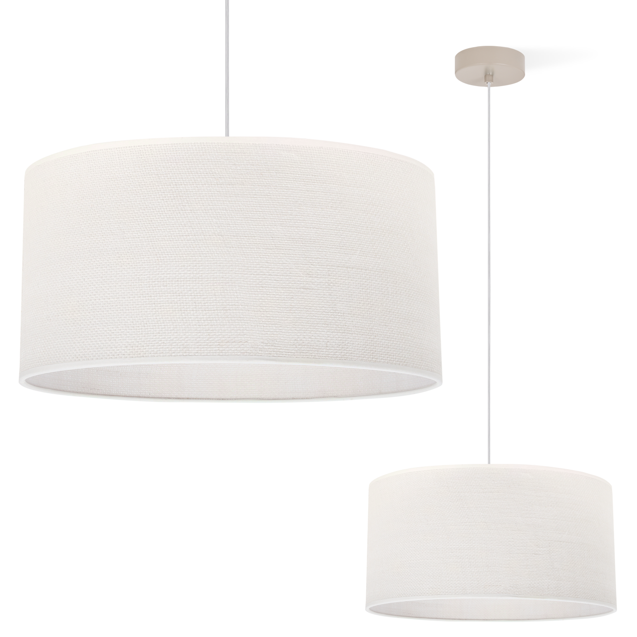 Lampa sufitowa wisząca Light Home LH Juta walec 1xE27 kaszmir 35cm