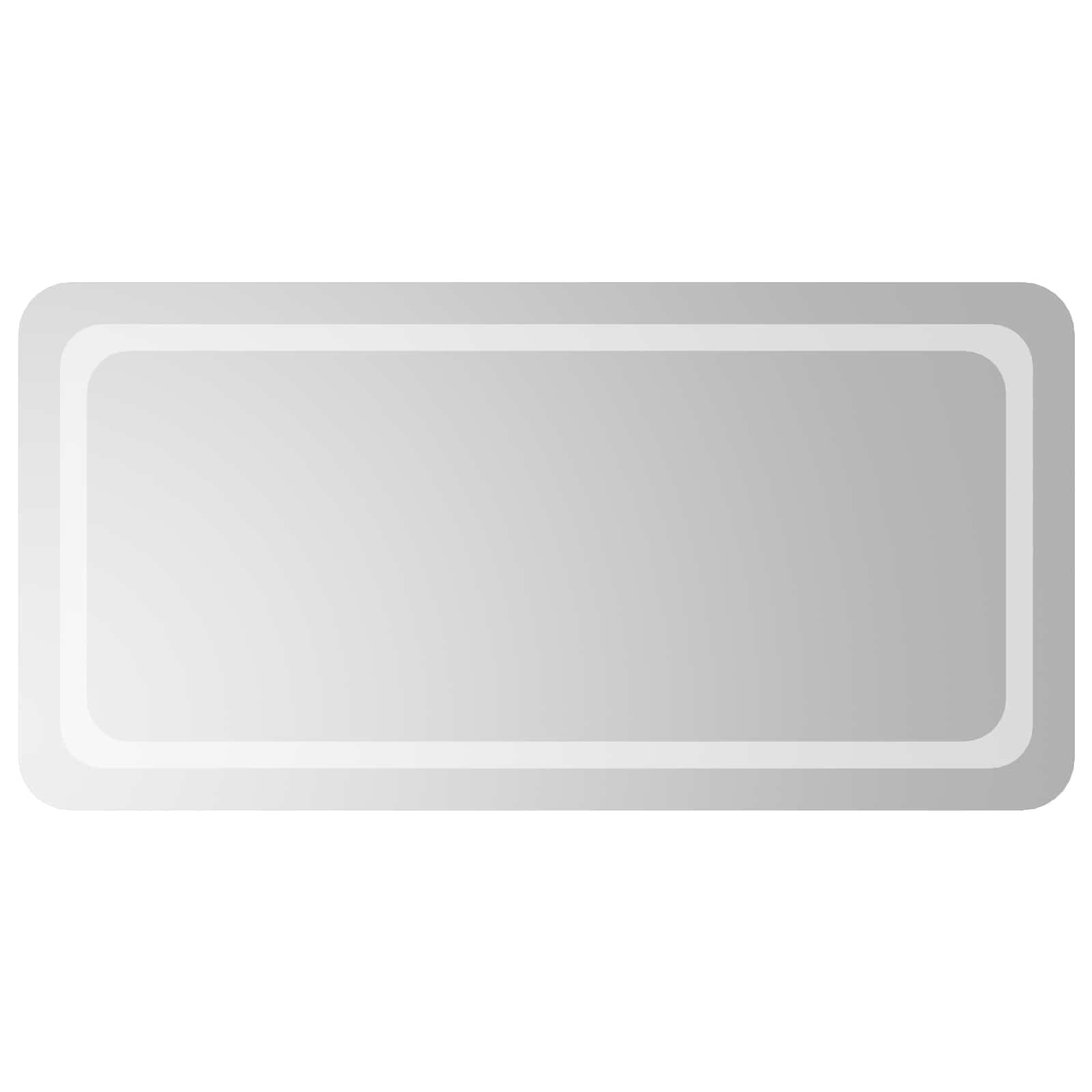 Lustro Łazienkowe LED 100x50 cm Przezroczyste ze Szkła Hartowanego