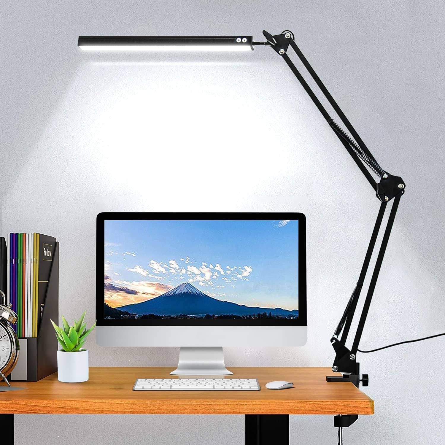Lampa biurkowa LED, 3 tryby kolorów i 10 poziomów regulacji jasności, lampa biurkowa chroniąca oczy do domowego biura