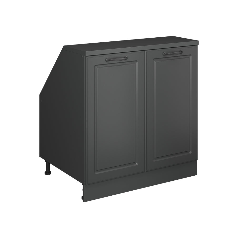 Vicco Szafa skosna Rion, Antracytowy domek wiejski, 80 x 81.6 cm z 2 drzwiami, korpus szafy głębokość 60 cm
