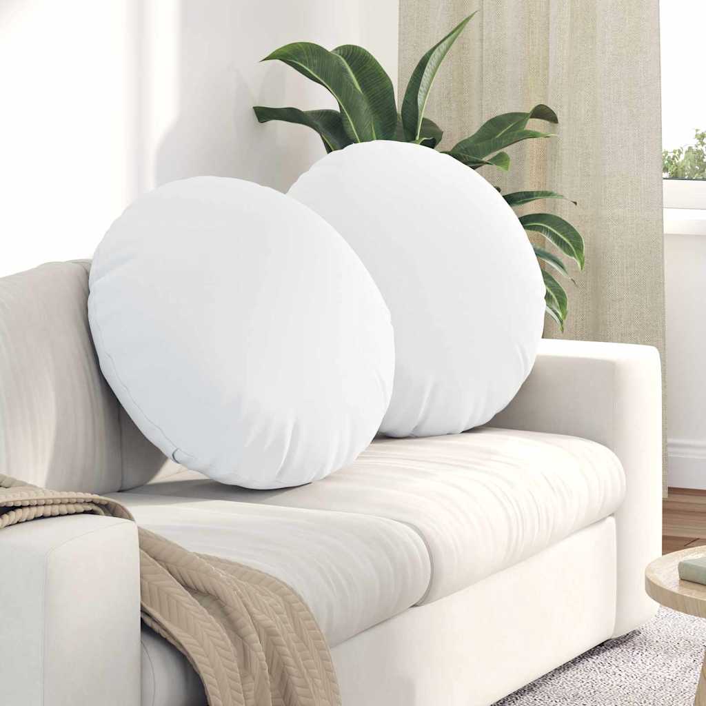 Poduszki na siedziska 2 pcs Biały Ø80 x 29 cm tkanina vidaXL