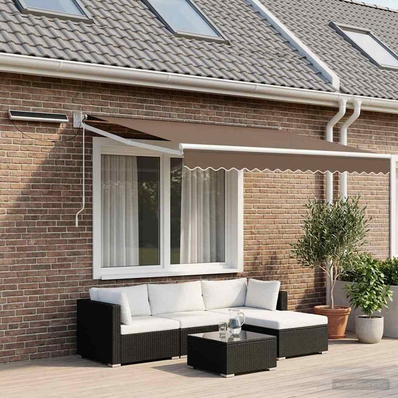 Elektryczna Rozkładana Markiza Ciemnoszary vidaXL
