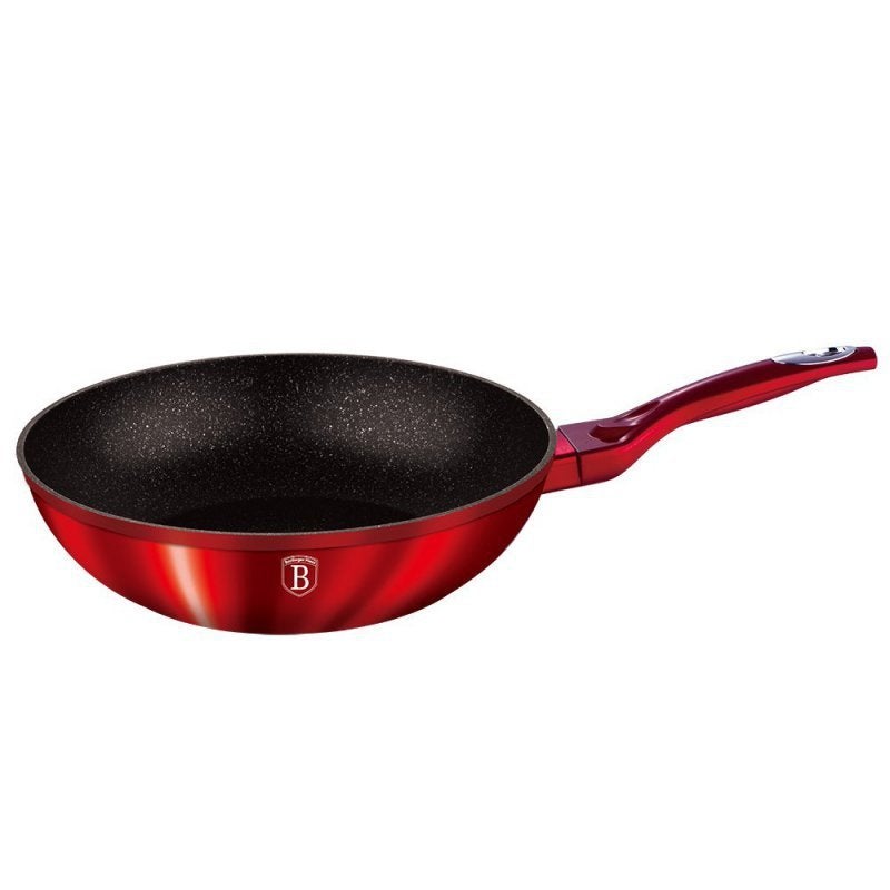 Wok granitowy 28 cm Berlinger haus bh-1267 Burgundy 1szt
