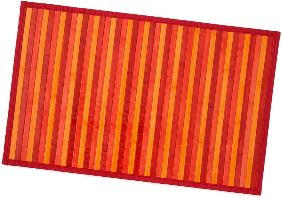 Dywan Bambusowy 50x235 cm Antypoślizgowa Prostokątny Obrus śniadaniowy Czerwony