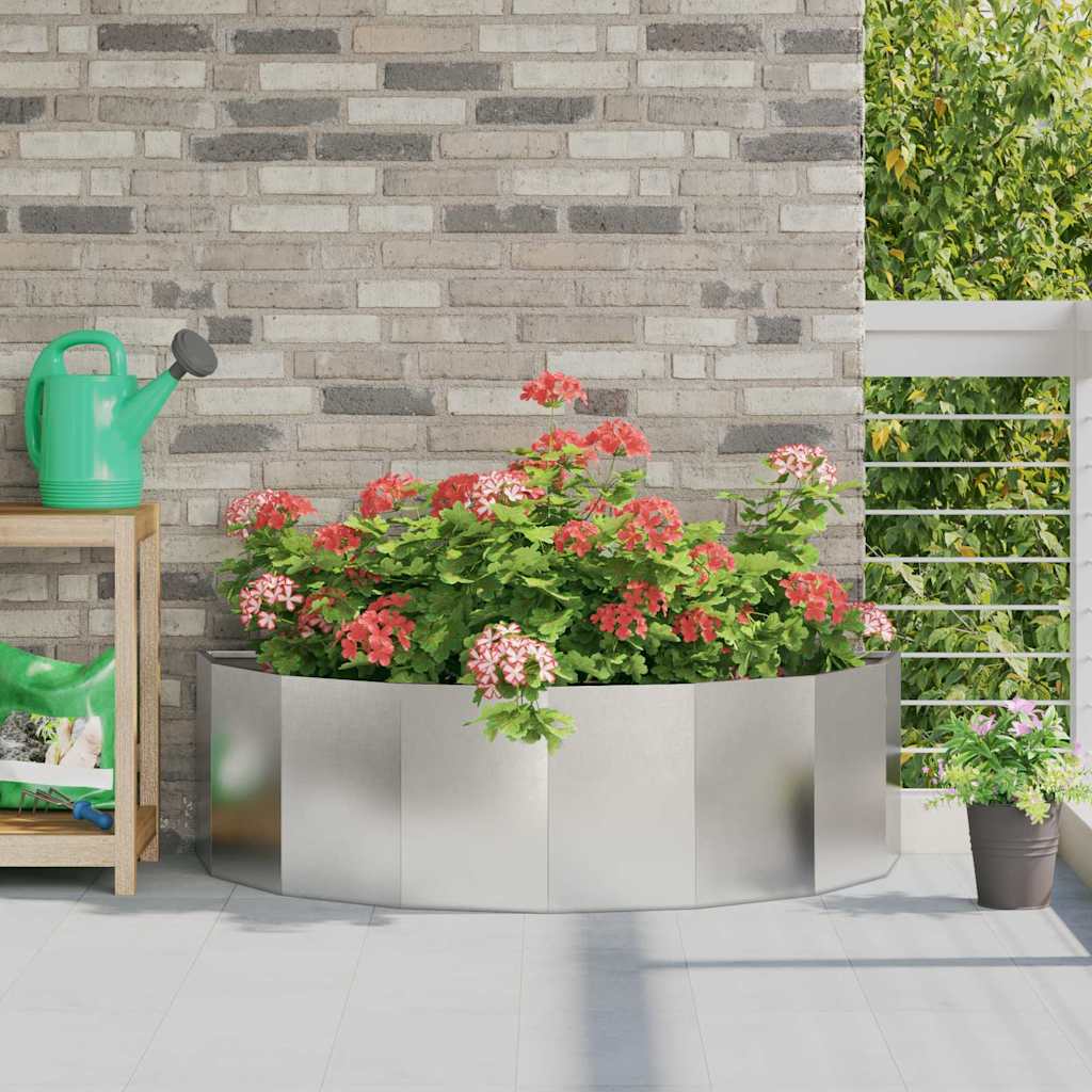 Donica Srebrny 120 x 60 x 35 cm Stal nierdzewna vidaXL