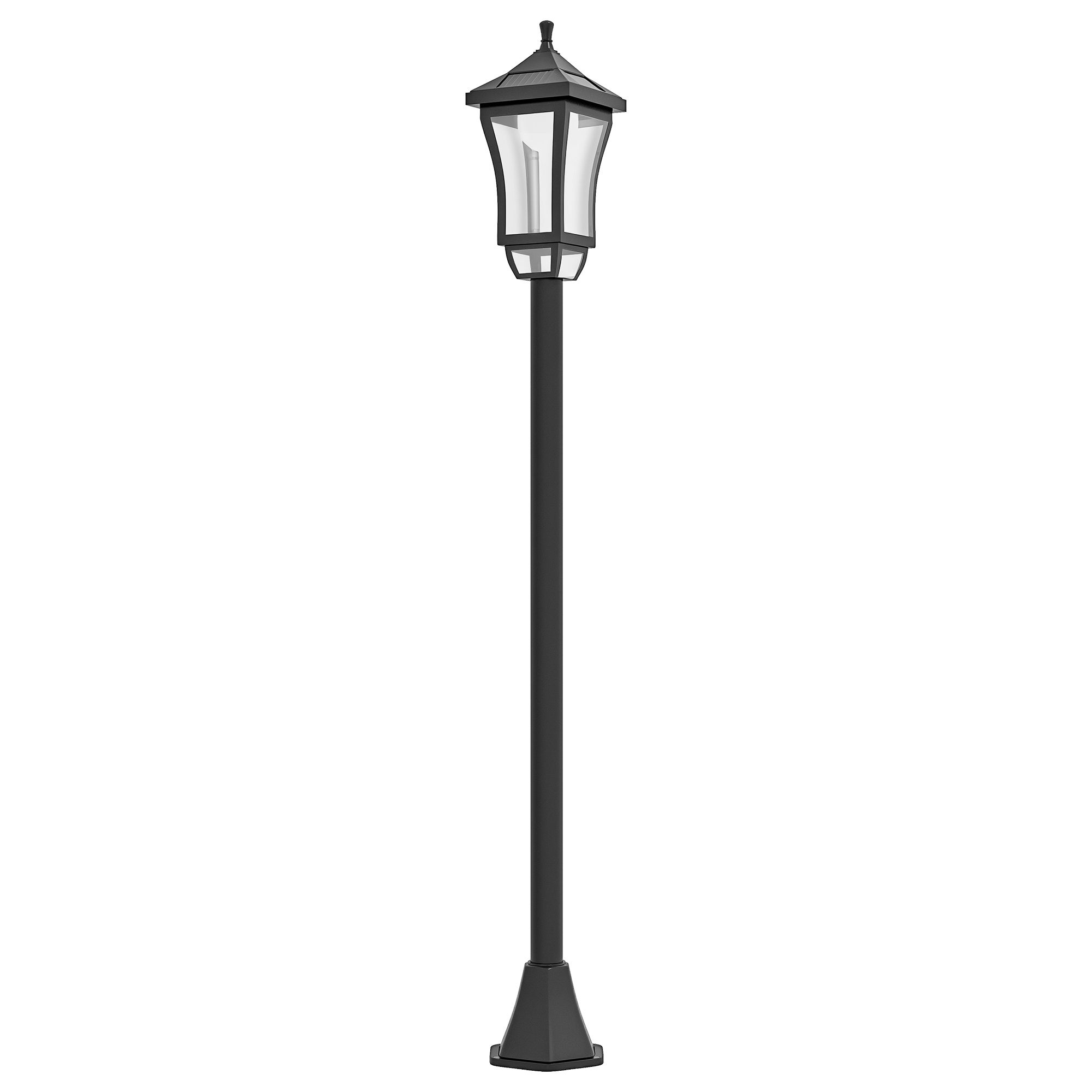 1.3 m Ogród Lampa Słupek Światło, LED Zewnętrzny Solarny Słupek Lights, Wodoodporny IP44 do Patio, Ogród, Pathway, Zimna biel
