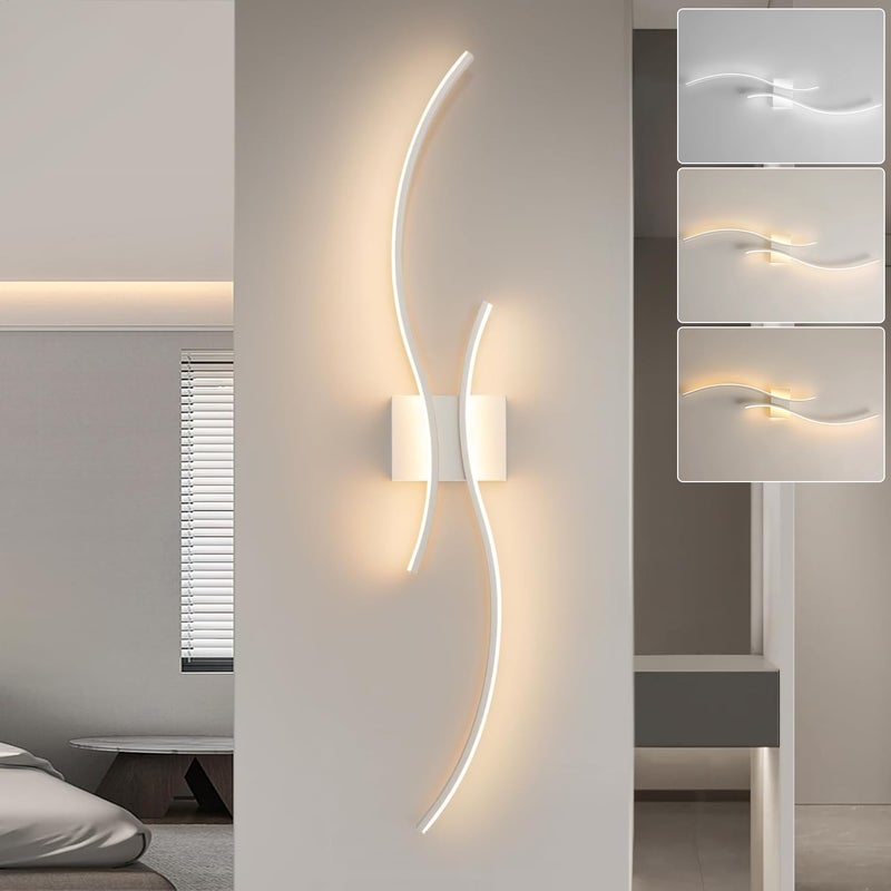 Lampa ścienna LED cm x cm nowoczesna zakrzywiona lampa ścienna wewnętrzna lampa nocna lampa sufitowa temperatura barwowa K K