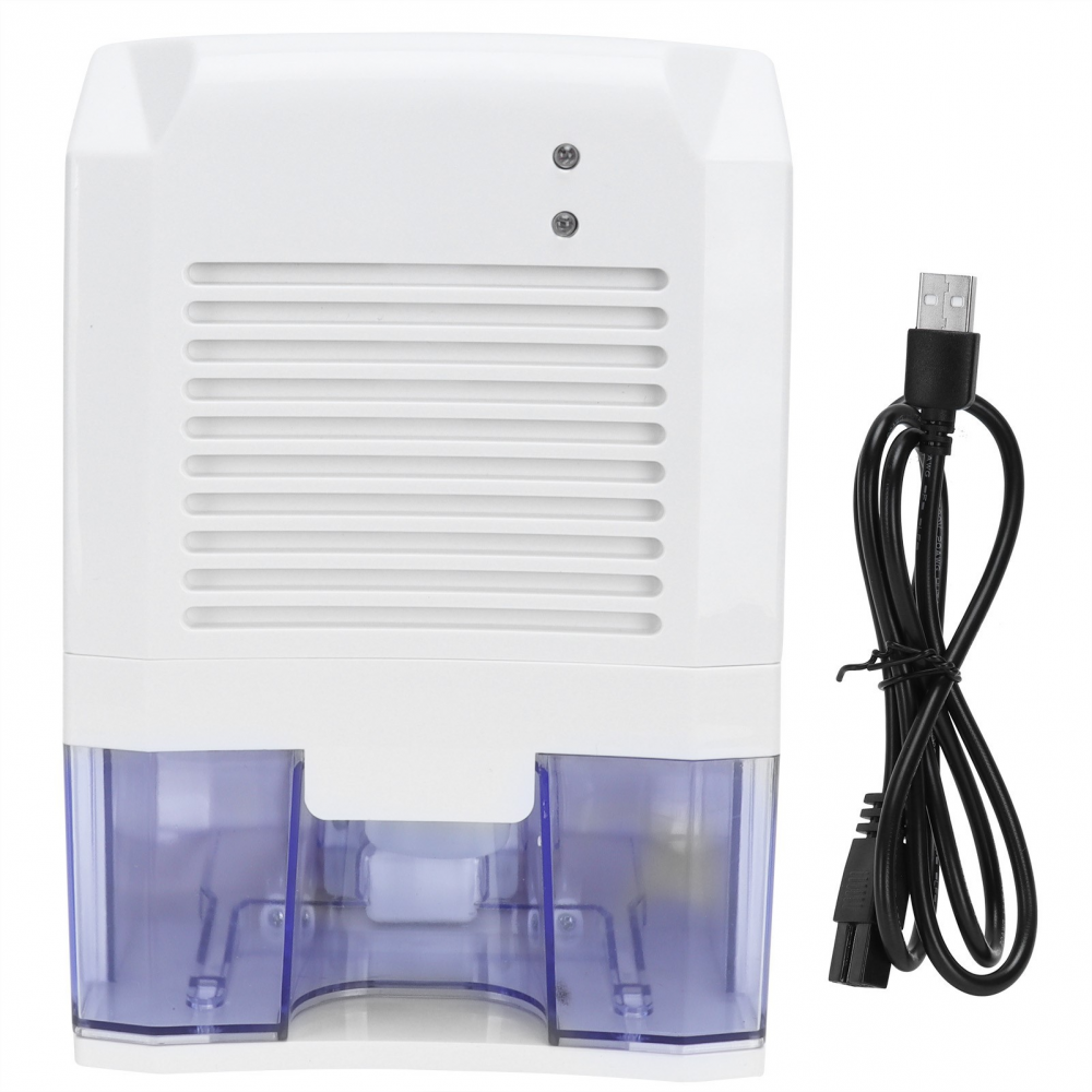 Przenośny osuszacz powietrza, ultracichy, kompaktowy, 800 ml, mini osuszacz powietrza USB z funkcją automatycznego wyłączania, odpowiedni do piwnic,